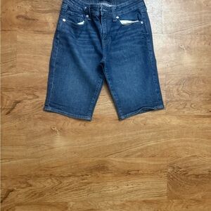 GAP Men's Dark Blue Denim Knee-Length Shorts